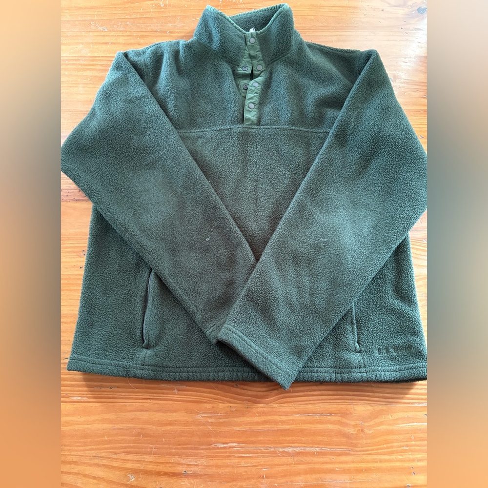L.L. Bean Men’s Green Fleece Pullover